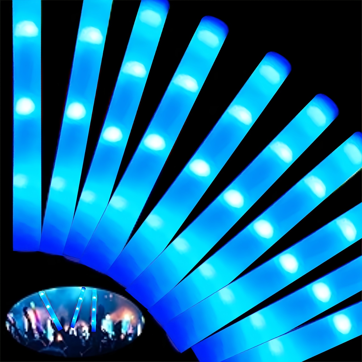 30 sztuk niebieskich świecącyc – Flashing Led Foam Sticks Party recenzja i cena
