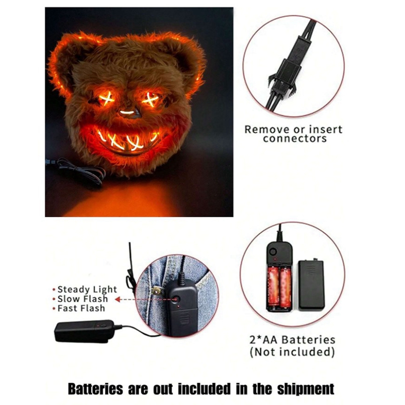 Maska Królika LED na Maskaradę – Led Purge Mask Halloween recenzja i cena